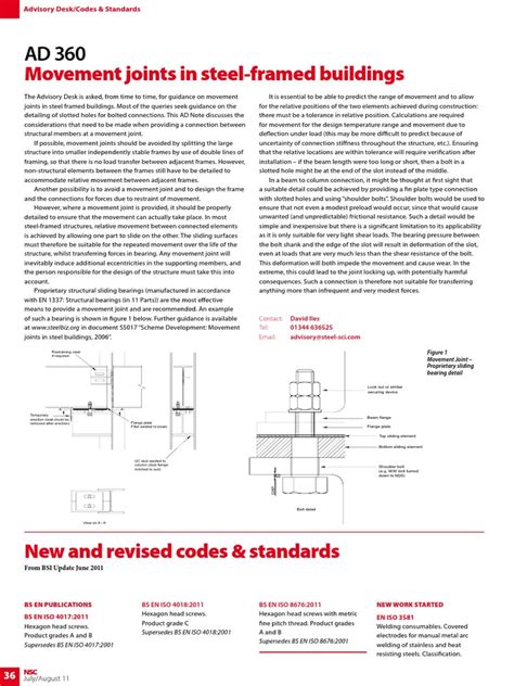 AD 360 Movement joints in steel.